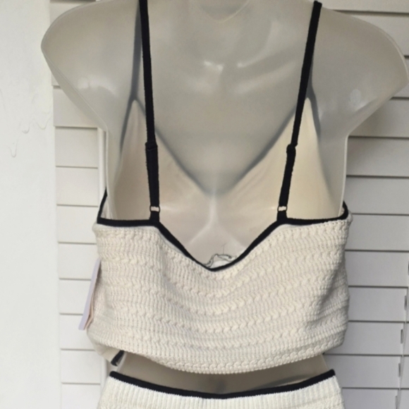 Abercrombie & Fitch co-ord tiered knitted crochet Top Sz Large  NWT - Picture 8 of 9